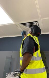 Commercial ceiling tile clean