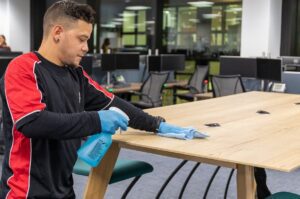 Cleaning hybrid workspace
